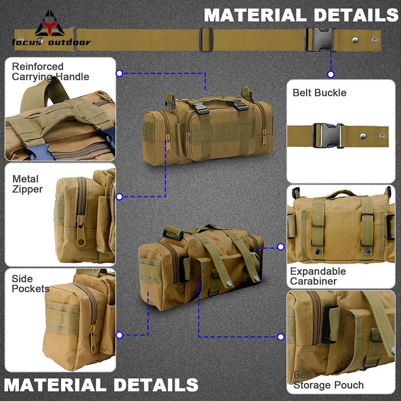 MOLLE Tactical Multi-Function Waist Bag for Outdoor Fishing & Camera Storage