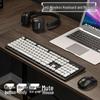 Chocolate Wireless/Wired Keyboard & Silent Mouse Set - Cute, Universal Laptop Accessory for Home & Office