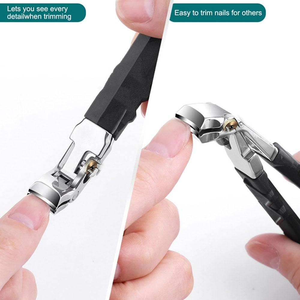 1x Nail Clippers with Safety Lock Large Wide Jaw Opening Toenail Cutter for Elderly Seniors
