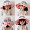 Children's Sunshade Mesh Top Hat Women's UV Resistant Folding Summer Sunshade Hat Women's Princess Sun Hat Brim