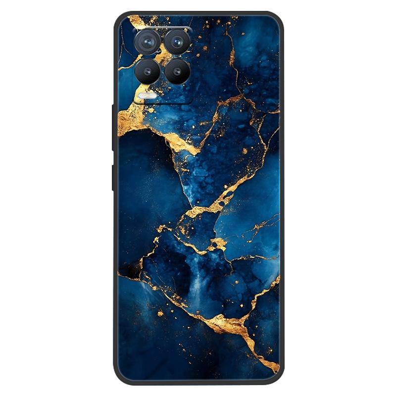 Funda para Realme 8 Pintura de Mármol Suave Mate Silicona Trasera para Realme 8 Pro 8i Realme8 4G RMX3085 Carcasa Completa para Teléfono Linda
