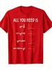Funny Math Equation Graph Spell Love Print TShirt Unisex Unisex Black Cotton Nerd Science Teacher Student Graphic Short Sleeve Tees