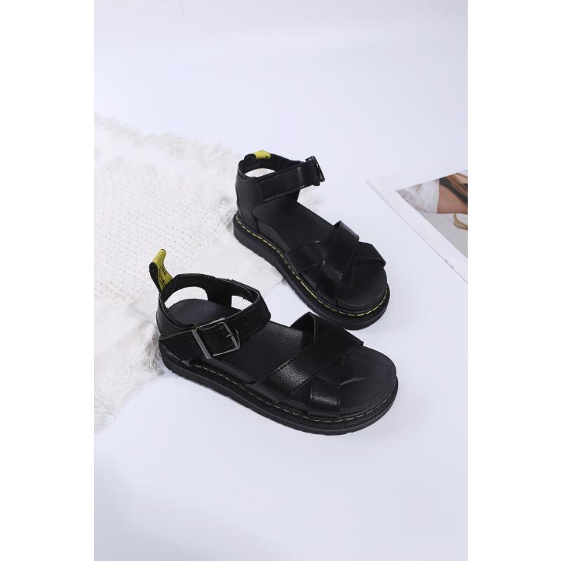 Letní Velikost Plus Silná Podrážka Muffin Plochá Podrážka Římské Sandály