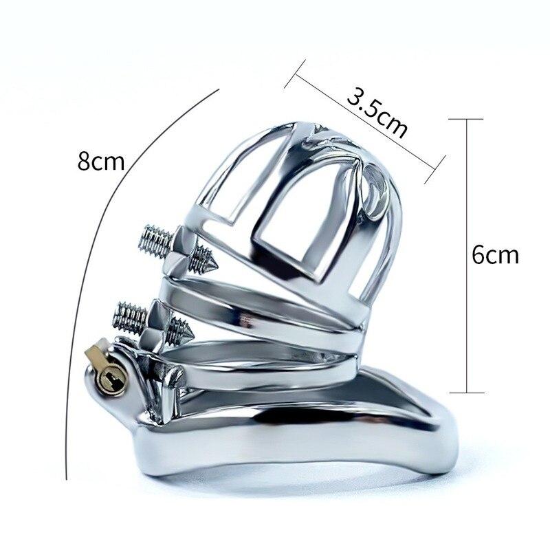 BDSM Stainless Steel Penis Cage Chastity Cage Cock Ring Adult Sex Toys for Men  Slave Cuckold Torture Estim Ball Stretcher