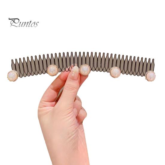 Women Hairband Flower Faux Pearl Button Butterflies Decor Hair Hoop Visible Metal Mesh Headband Elastic Hair Accessory