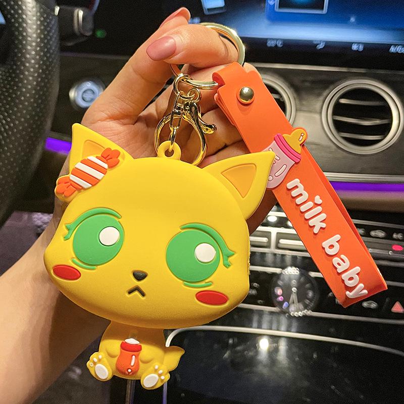 Silicone Bear Girl Coin Purse & Keychain Earphone Pouch