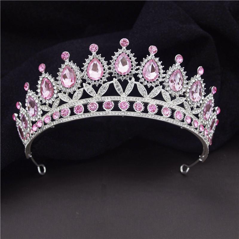 Baroque Wedding Crown Royal Queen Bridal Tiaras Hair Jewelry Pageant Party Birthday Head Accessories Girls Bride Headdress
