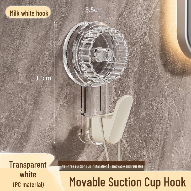 Wow Rotating Suction Cup Hook - Strong, No-Drill Adhesive for Bathroom, Kitchen, or Door.