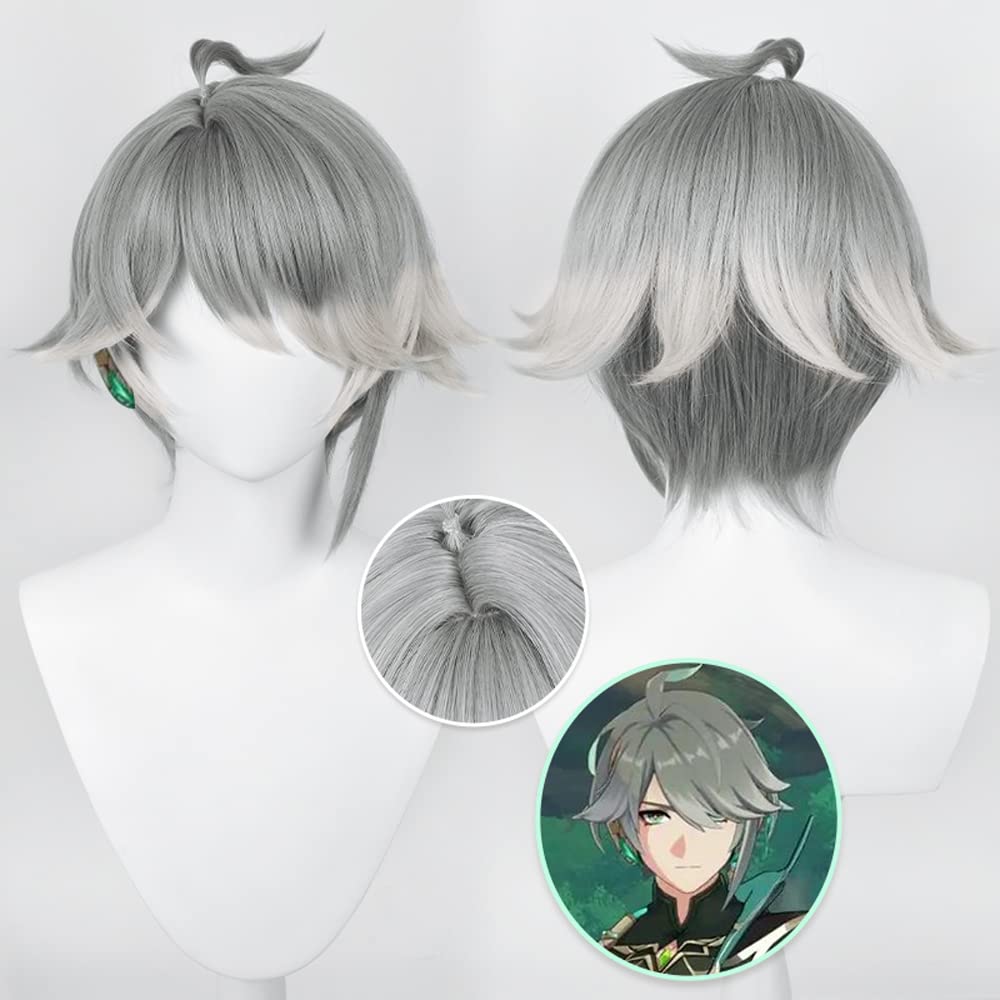 Alheizen Cosplay Costume Accessory for and Includes Wig Net Wig, Heat-Resistant, Halloween, Christmas, Parties,