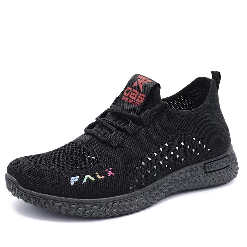 Sports Women's Flying Mesh New Hollow Mesh Shoes Women's Summer Breathable Mesh Sports Running Shoes