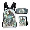 Classic Octopath Traveler Game 3D Print 3pcs/Set pupil School Bags Laptop Daypack Backpack Inclined shoulder bag Pencil Case