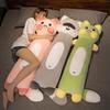 Non-Toxic 80-140Cm Cute Cat Plush Doll Soft Long Body Raccoon Pillow Stuffed Toys Kawaii Kids Children Birthday Xmas Gifts