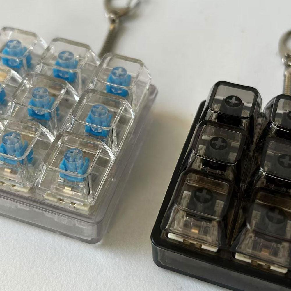 9 Toetsen LED Toetsenbord Fidget Sleutelhanger Klikker Knop Stressverlichtend Speelgoed voor Volwassenen Kantoor Angst Vinger Oefening Sensorische Toetskap