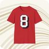 T-shirts pour hommes et femmes Steve Young #8 San Francisco 49ers Maillot NFL T-shirt - Impression avant et arrière