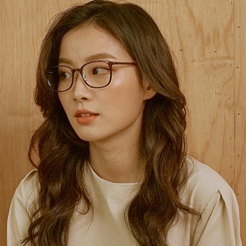 Aloeyewear [ALOXROUNZ] AR5021A C23 Ultralight Ultem Brown Wide Square Glasses