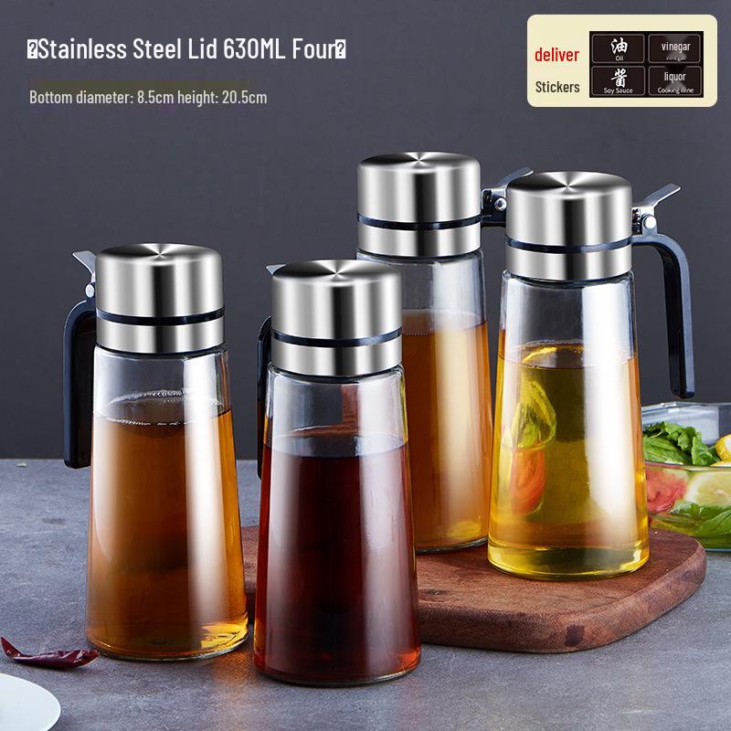 304 Edelstahl Auslaufsicheres Öl- & Essigflaschen-Set