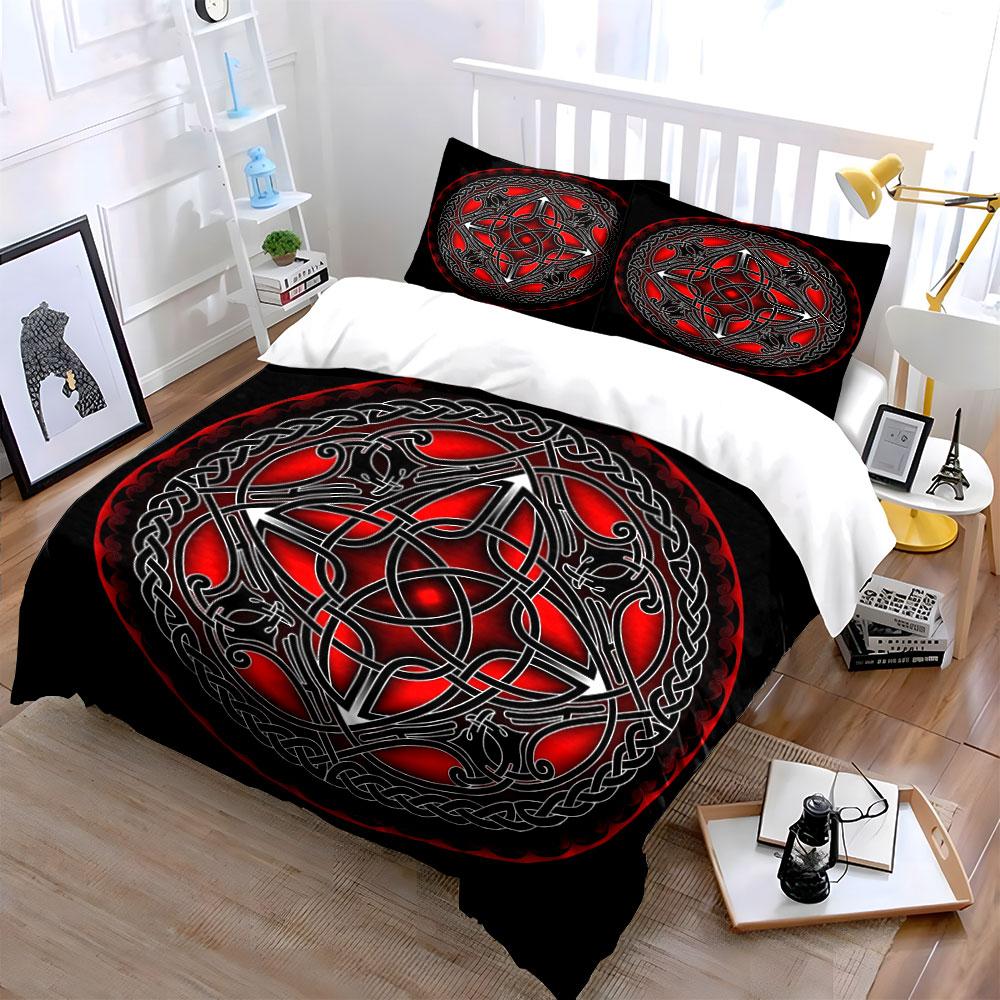 Ornate Celtic Design For Decoration Exquisite Three-Piece Bedding Set Gift For Kids And Adults