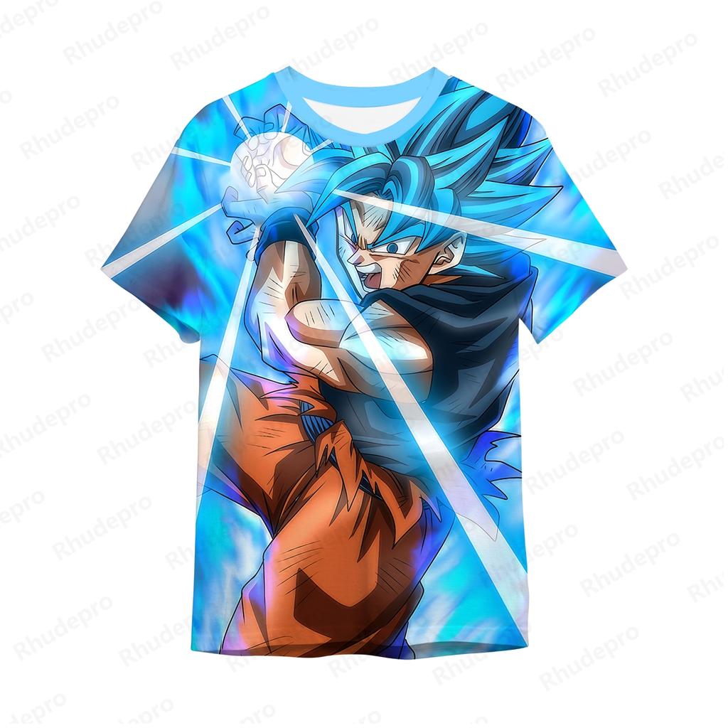 Goku T-Shirt Short Dragon Ball Harajuku Style Goku Hip Hop Boy Sleeve Tee New Tops Trend Clothing High Quality Men's Y2k 5XL