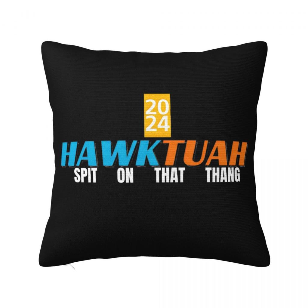 Hawk Tuah Spuug Op Dat Ding 2024 Kussensloop Grappige Meme Kussenhoezen Mode Rits Decor Kussenhoes voor Huis 45x45cm