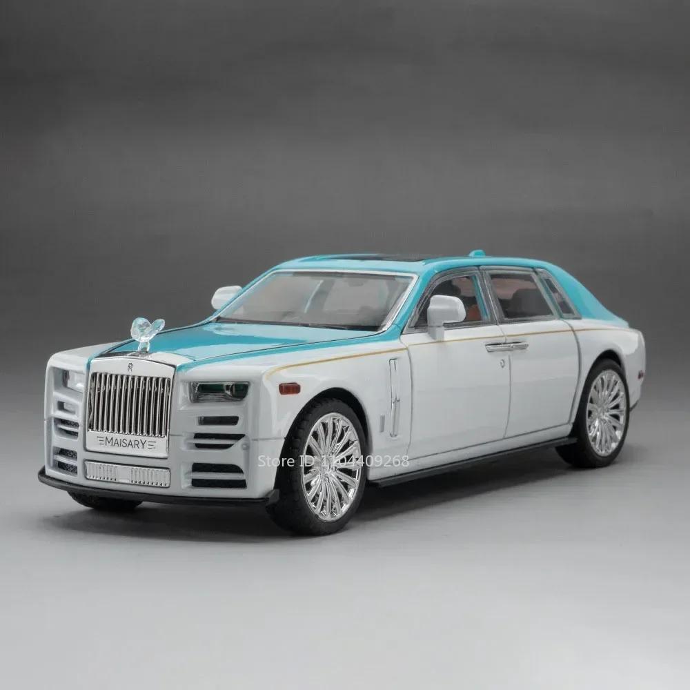1:24 Rolls Royce Cullinan Phantom Alloy Car Model Toy Simulation SUV Diecast Metal Pull Back Sound Light Collect Hobby Ornaments