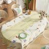 Oval Rectangular Universal Table Waterproof Tablecloth  Green Oil Proof Pvc Table Cover  Dining Table Cover Coffee Shop Decor