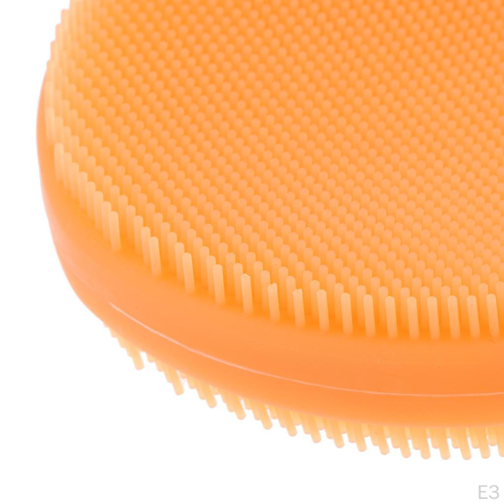 Silicone Bath & Shower Loofah Brush for Skin Exfoliation Massaging Sodt Bristles