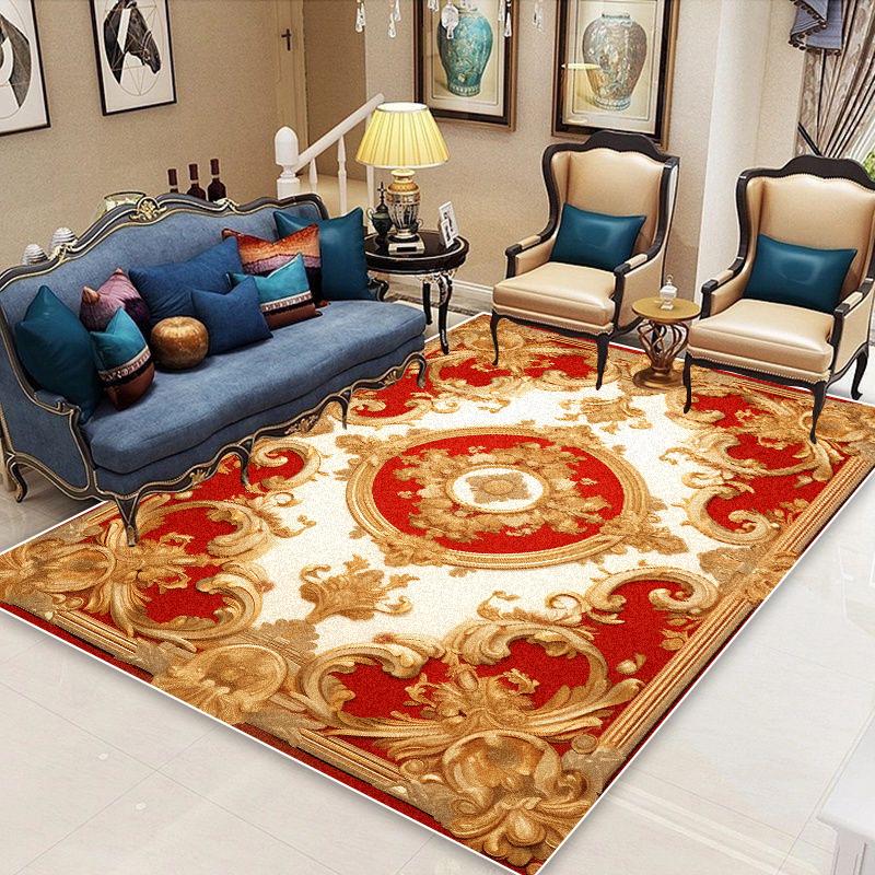 

Europe Style Decoration Carpets Living Room Retro Bedroom Decor Rug Luxury Sofa Table Beside Area Rugs Anti-slip Floor Mat 60*90cm