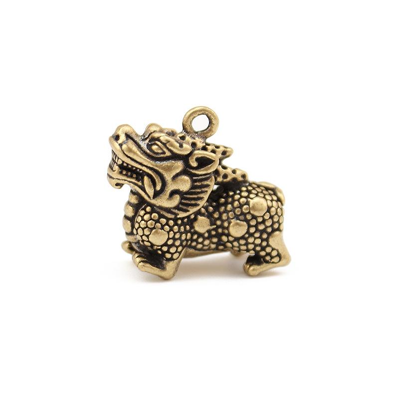 Pure Copper Cat Figurines Miniatures Vintage Bronze Animal Statue Home Decoration Accessories DIY Hanging Oranment Crafts