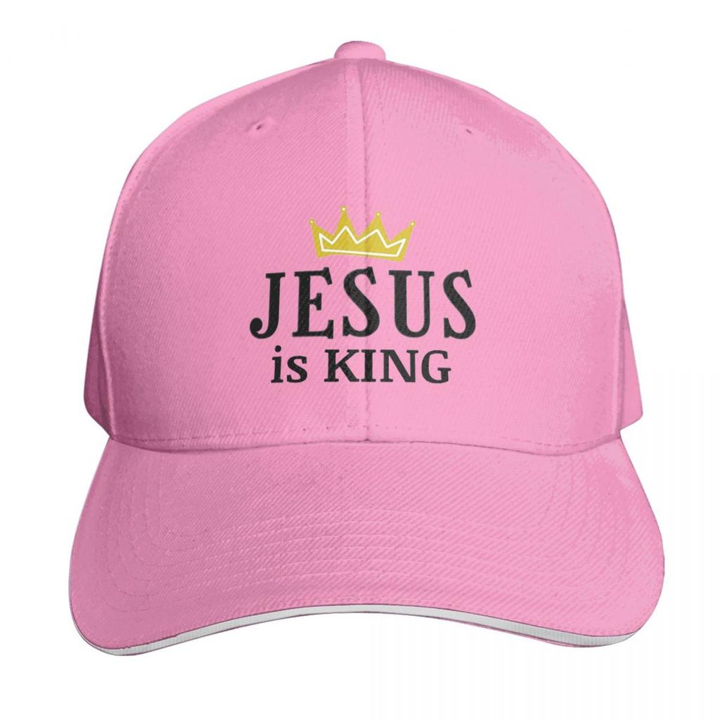Jesus ist mein König Christlicher Glaube Katholische Kappe Mode Lässig Baseballkappen Verstellbare Mütze Hip Hop Sommer Unisex Baseballmützen