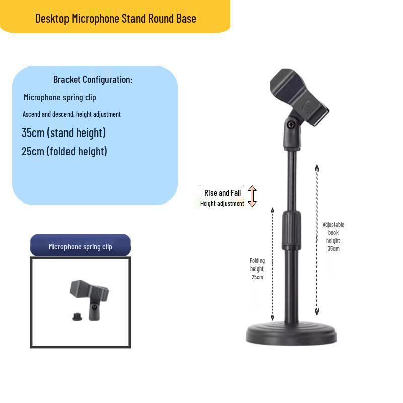 Desktop Streaming Microphone Stand with Fill Light, Boom Arm, and Phone Holder