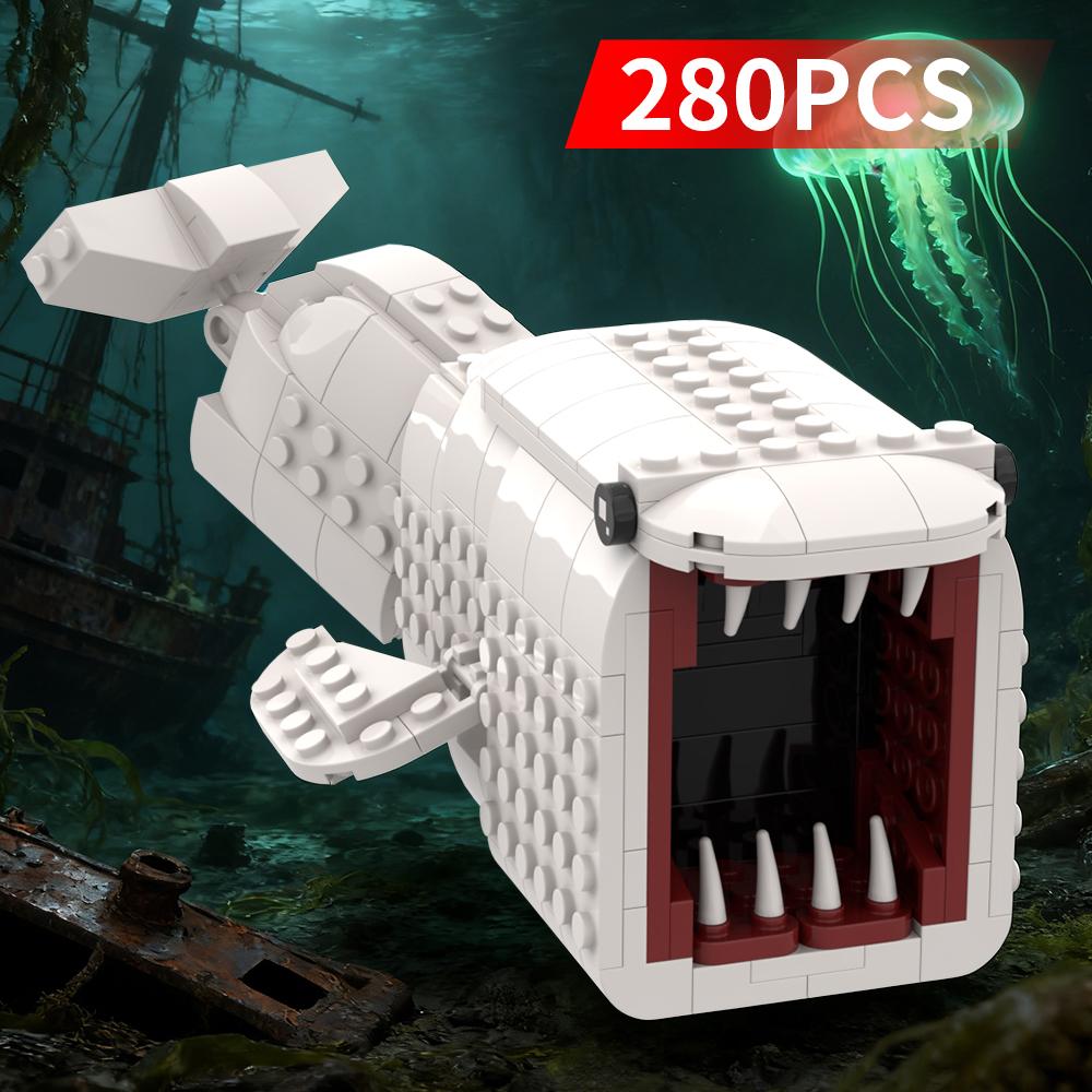 MOC Subnautica Bloop Sea Monster Building Blocks Set Deep Sea Monsters Bricks Model Toys for Kids Christmas Birthday Gifts