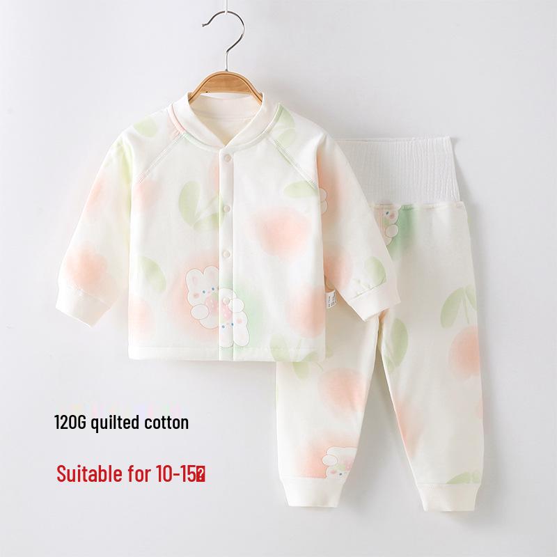 Thickened Quilted Baby Autumn/Winter Underwear Set - Warm, Class A Children's Clothes & Trousers, 120g