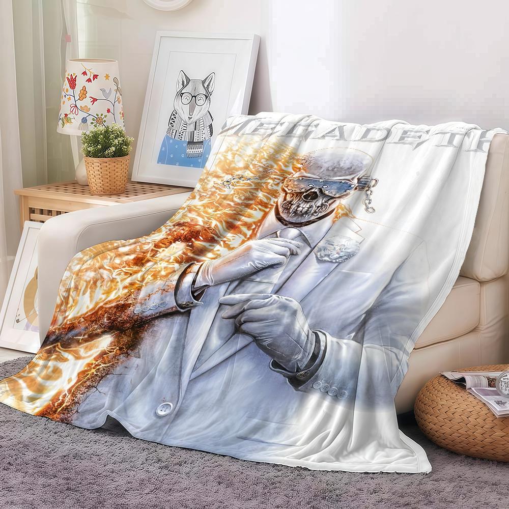 Band M Megadeth S Blanket Soft and Skin Friendly For Couch Bed Napping Bedspread All Seasons Comforter