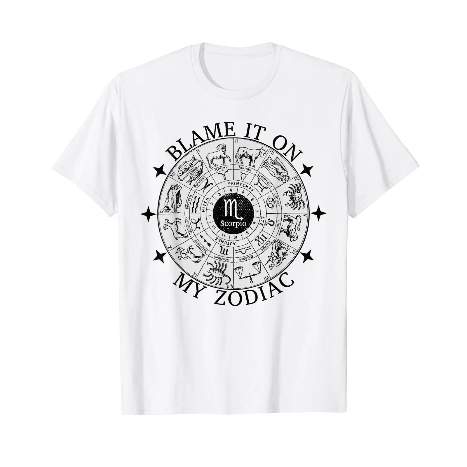 

Blame It On My Sternzeichen Skorpion Schild Geburtstag Horoskop Lustig T Shirt vintage Washed graphic Stretched Comfortable 5XL різнокольоровий