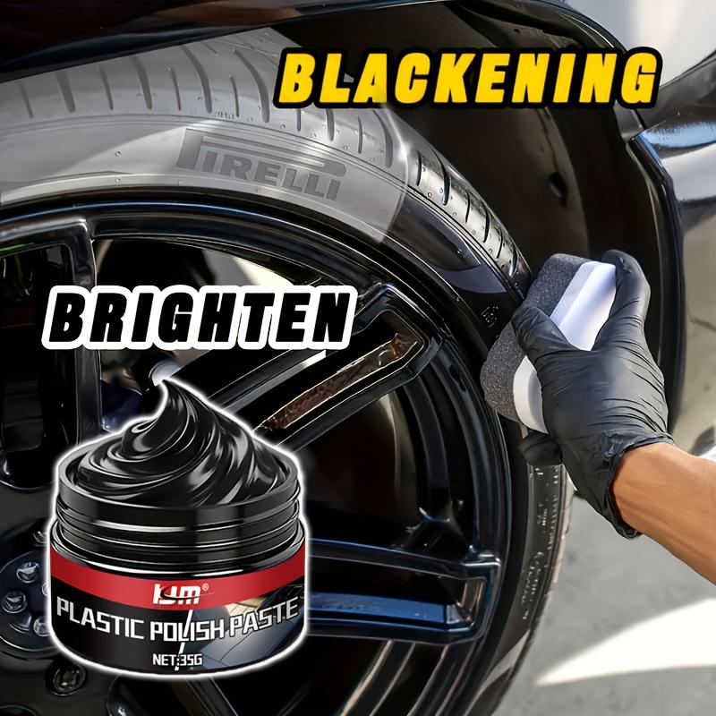 Car Plastic Polishing Paste,Quick Crystal Coating for Dashboard Interior Care Tire Shine Sofa Seat Bumpe Compute Case Protection
