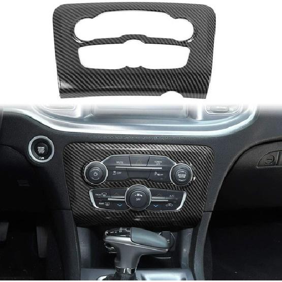 Carbon Fiber Dash Panel Cover Trim Kit for Dodge Charger 2015+ Inner Accessories