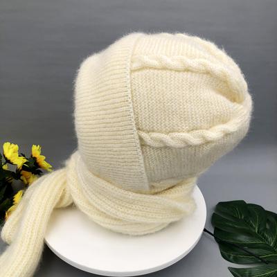 Frauen Winter Gestrickte Kapuze Hut Schal Kappe Dicke Warme Outdoor Stilvolle Schal Hüte Weibliche Herbst Headwear Mädchen Mode Elastische Mützen