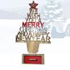Christmas Tree Wooden Hollow Out Festival Decorative Handmade Desktop Ornaments Gift English Letter Xmas Tree New Year Decoration Party Supplies