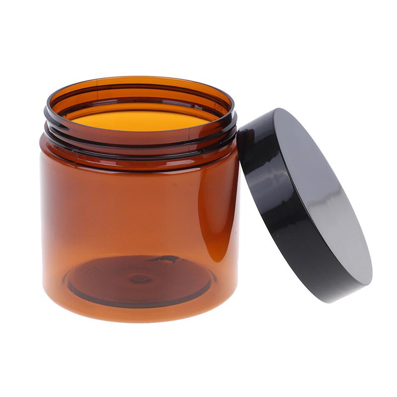 

200ml Amber Brown Cosmetic Face Cream Bottles Lip Balm Sample Container Jar Pot
