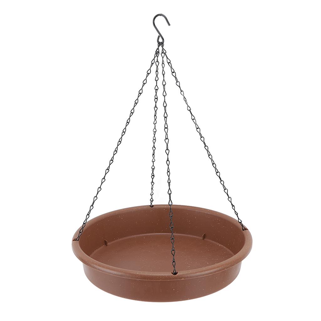 Solar Bird Bath Fountain Pump Hanging Style Deck Mount Metal Bowl for Outdoor Garden Patio Backyard