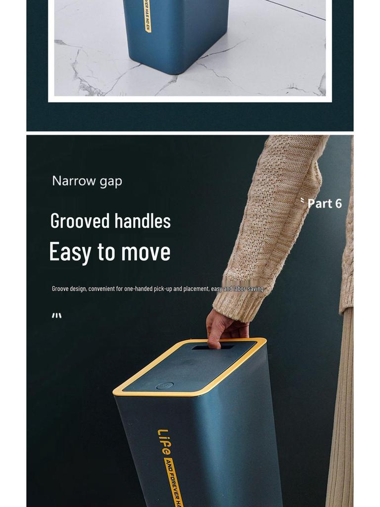 Luxury High-Style Trash Can with Lid for Bathroom, Kitchen, and Bedroom