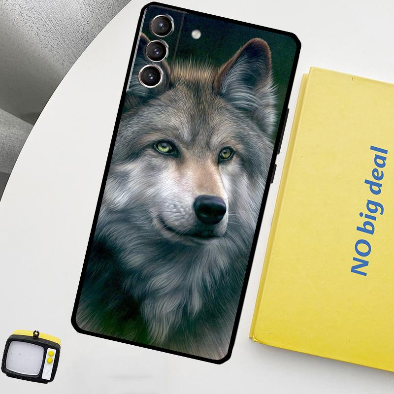Wolf Phone Case For Samsung Galaxy S25 S24 Ultra S20 S21 S22 S23 Plus S9 S10 S24 FE S25 FE Cover
