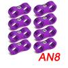 8Pcs Universal Aluminum AN4 AN6 AN8 AN10 AN12 Car Billet Oil Fuel Water Hose Tube Seprator Divider Clamp Line Separator Bracket