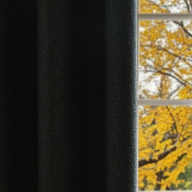 Luxuriöse Verdunkelungsvorhänge mit klassischem schwarzem Design für Schlafzimmer, Wohnzimmer und Büros Fensterabdeckungen
