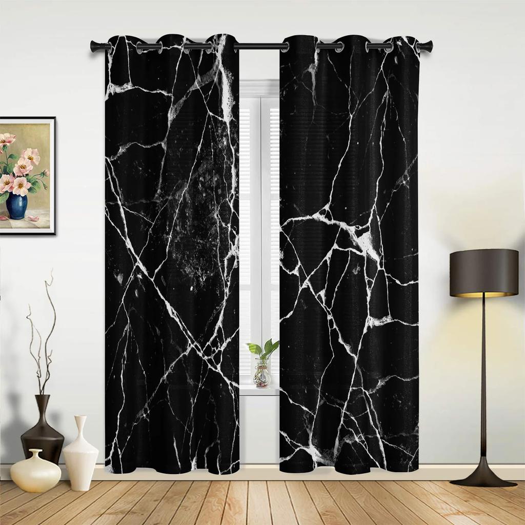 Marmorgardiner för Sovrum Vardagsrum Draperier Kök Barnrum Fönstergardin Modern Heminredning