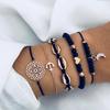 SUMENG Bohemian Black Beads Chain Bracelets Bangles For Women Fashion Heart Compass Rope   Sets Jewelry 2025 Gifts