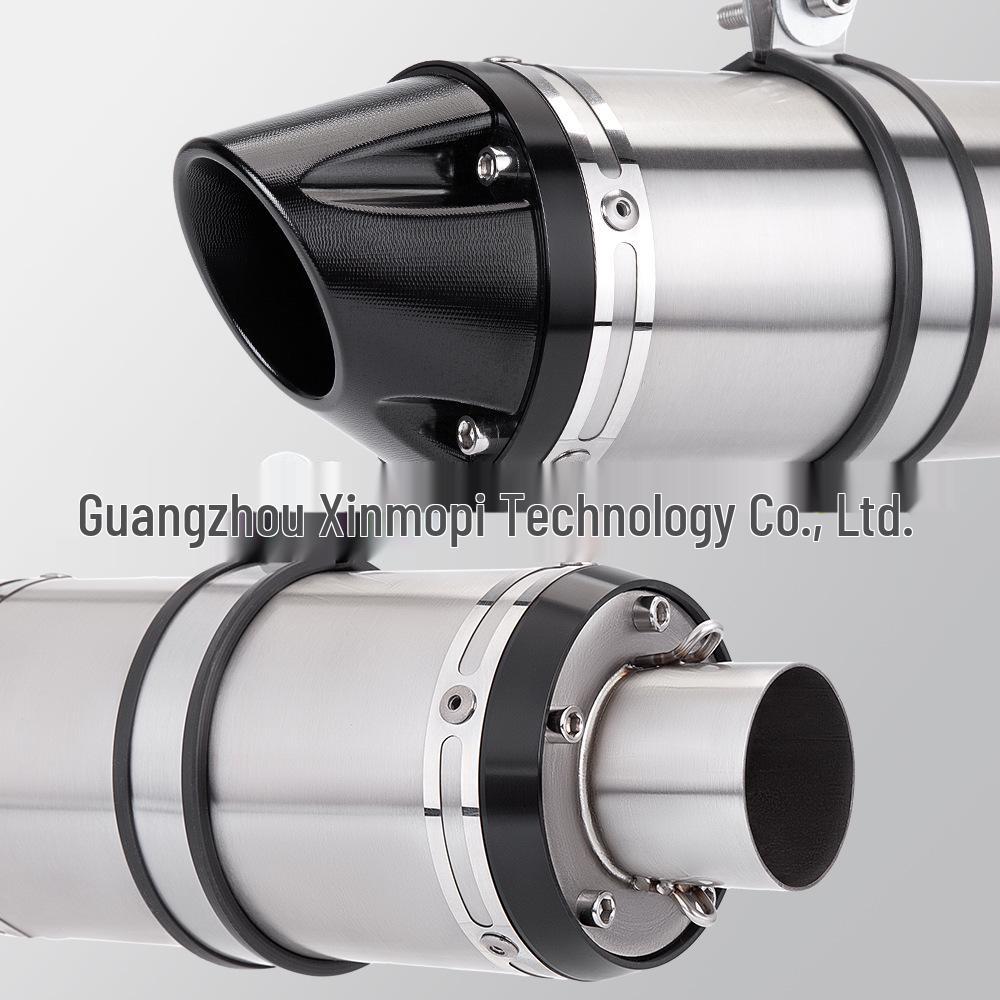 Carbon Fiber Exhaust Pipe for Z400 450SR - SC Mid-Rear Single Swingarm, Long/Short Styles