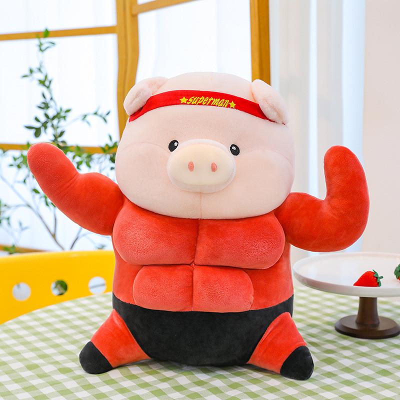 

Ultraman Batman Superman Pig Plush Toy With Pp Cotton Filling For Kids And Giftgiving 35cm красный
