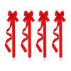 4x Christmas Cabinet Door Bows Supplies for Holiday Cabinets Party Supplies