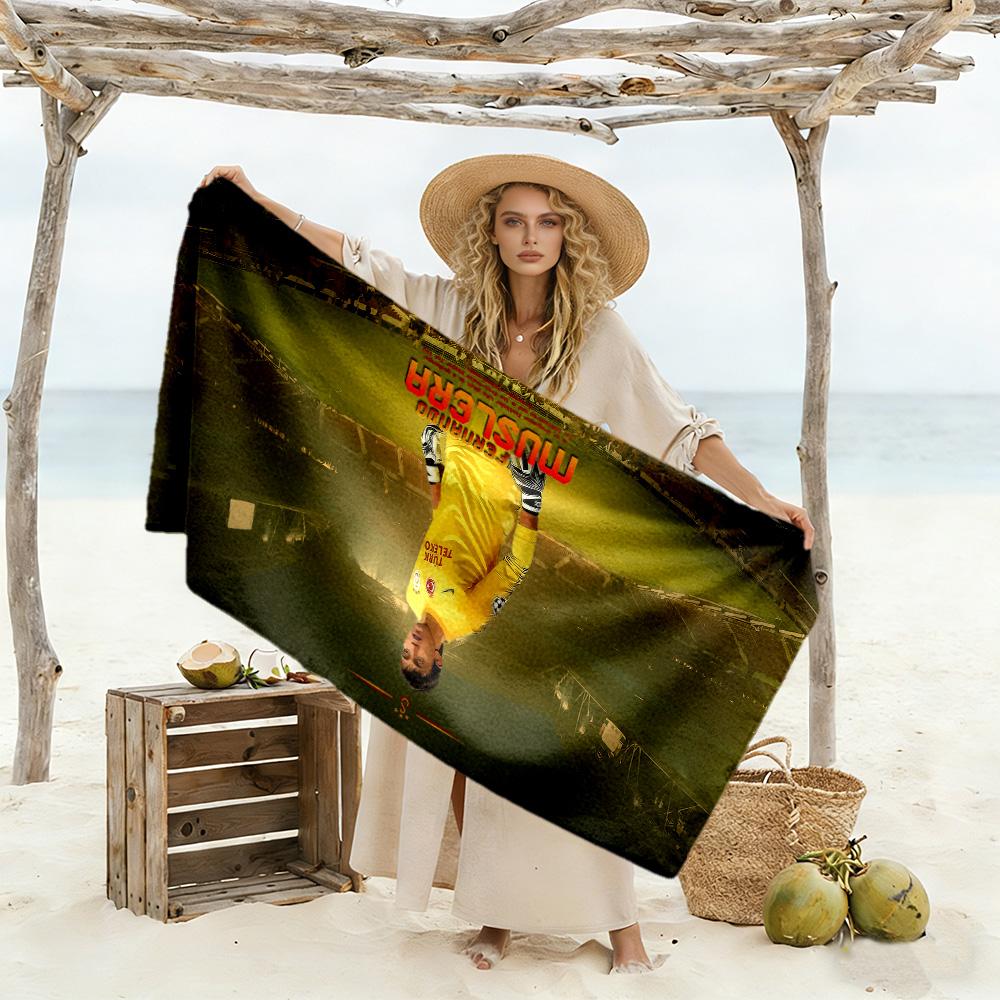 Ronaldo's Legacy Soccer Beach Towel High Absorbency & Quick-Dry Comfortable Lightweight